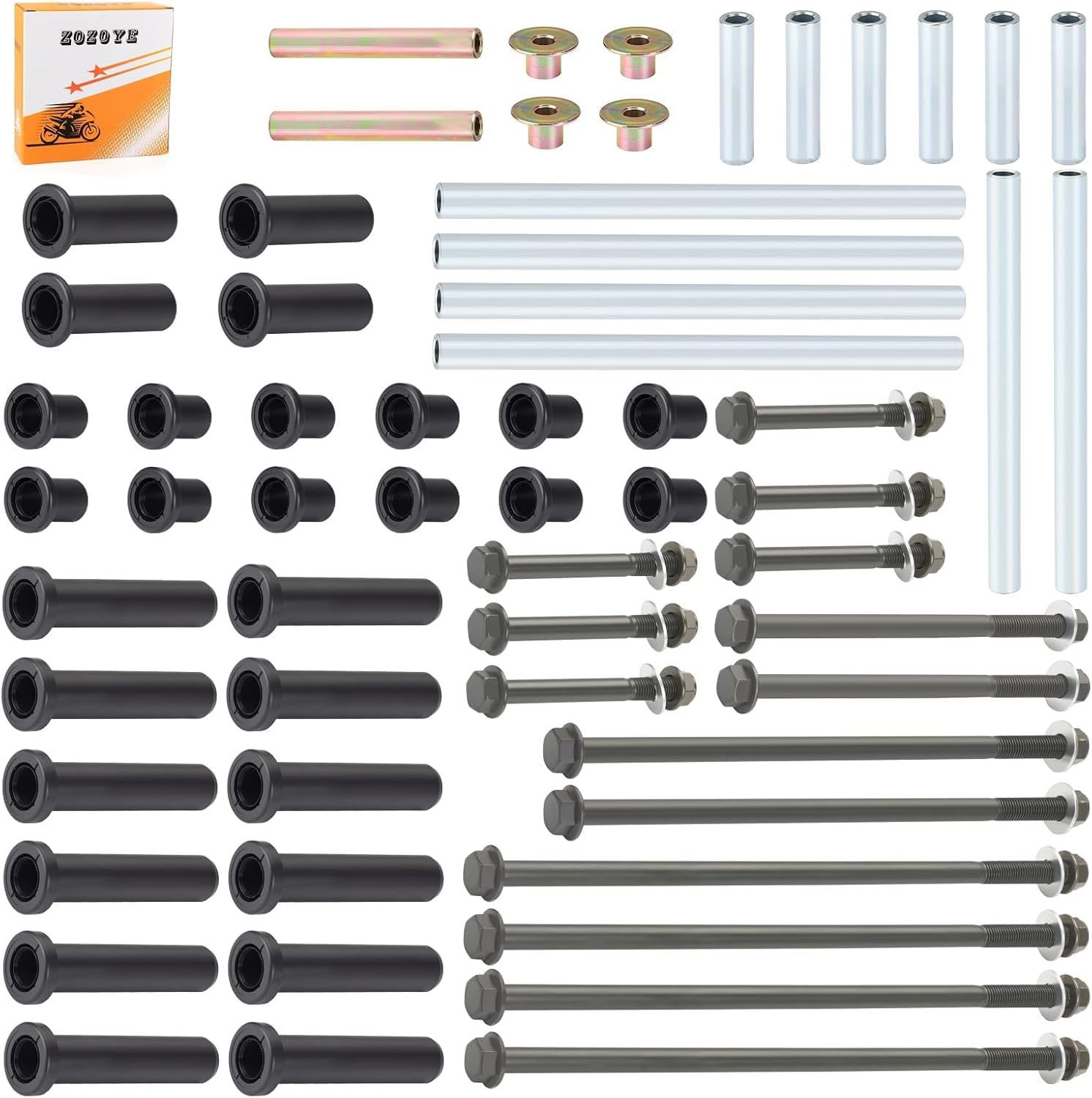 Heavy Duty Front & Rear A-Arm Bushing Bolt Kit For Polaris RZR 800 2008 S 4 2008-2014 5137104