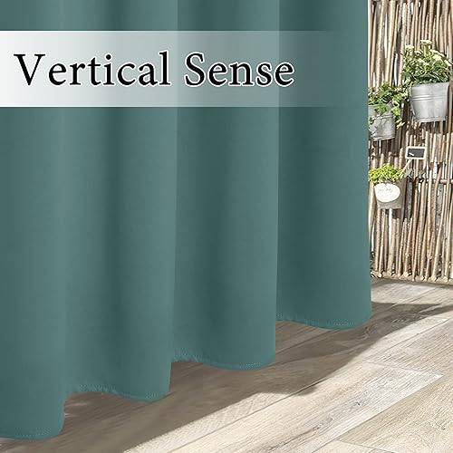Miniatura 89 de RYB HOME Outdoor Curtains Blackout - 2 Panels Outside Curtains Waterproof Thermal Insulating for Patio Porch Garage Garden Gazebo Universal Biscotti