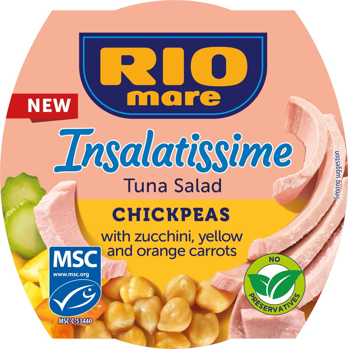 6x Rio Mare Insalatissime Ceci Thunfischsalat Kichererbsen mit Zucchini und Karotten Fertiggerichte 160g