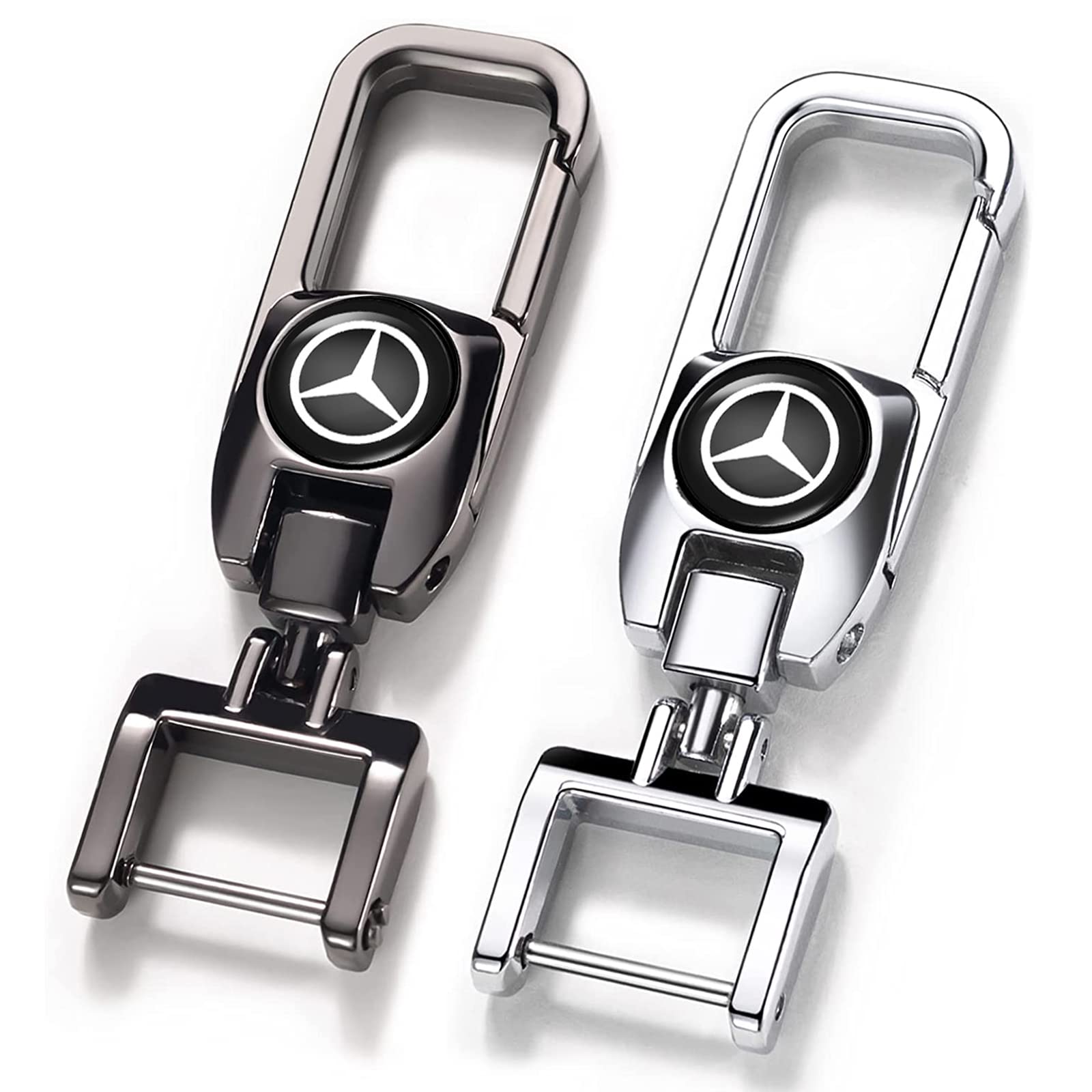 Metal Car Keychains Replacement with Logo,Car Key Chain,Key Chain for Men,Keychain Accessories,Family Present,2 PCS