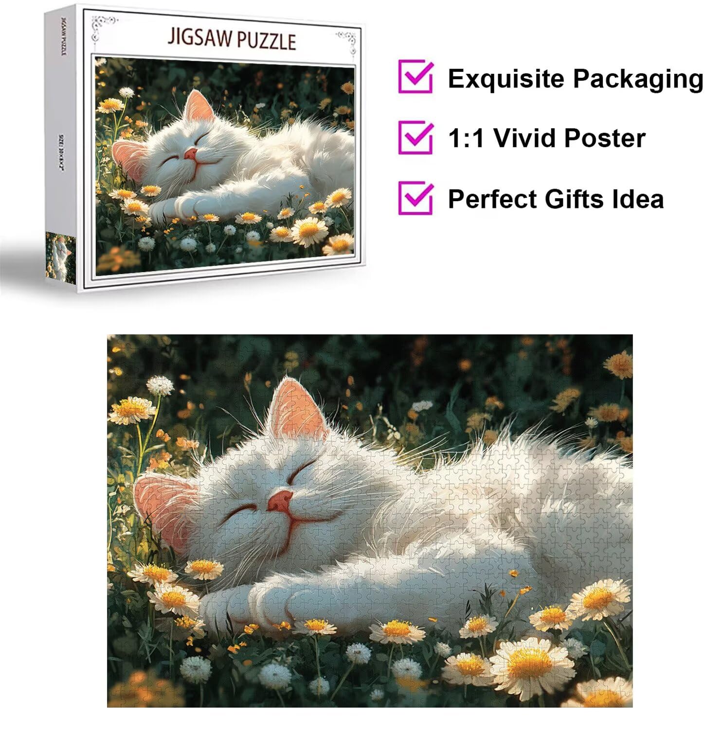 Puzzle dla dorosłych 2000, roślina kota, 99 x 70 cm, n-526