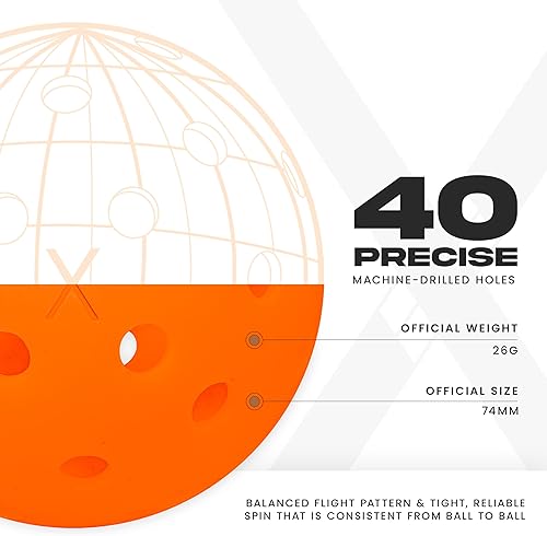 Miniatura 3 de Franklin Sports Pelotas de pickleball para exteriores, bolas de pickleball X-40, aprobadas por Estados Unidos (USAPA), bola oficial del US Open Ball