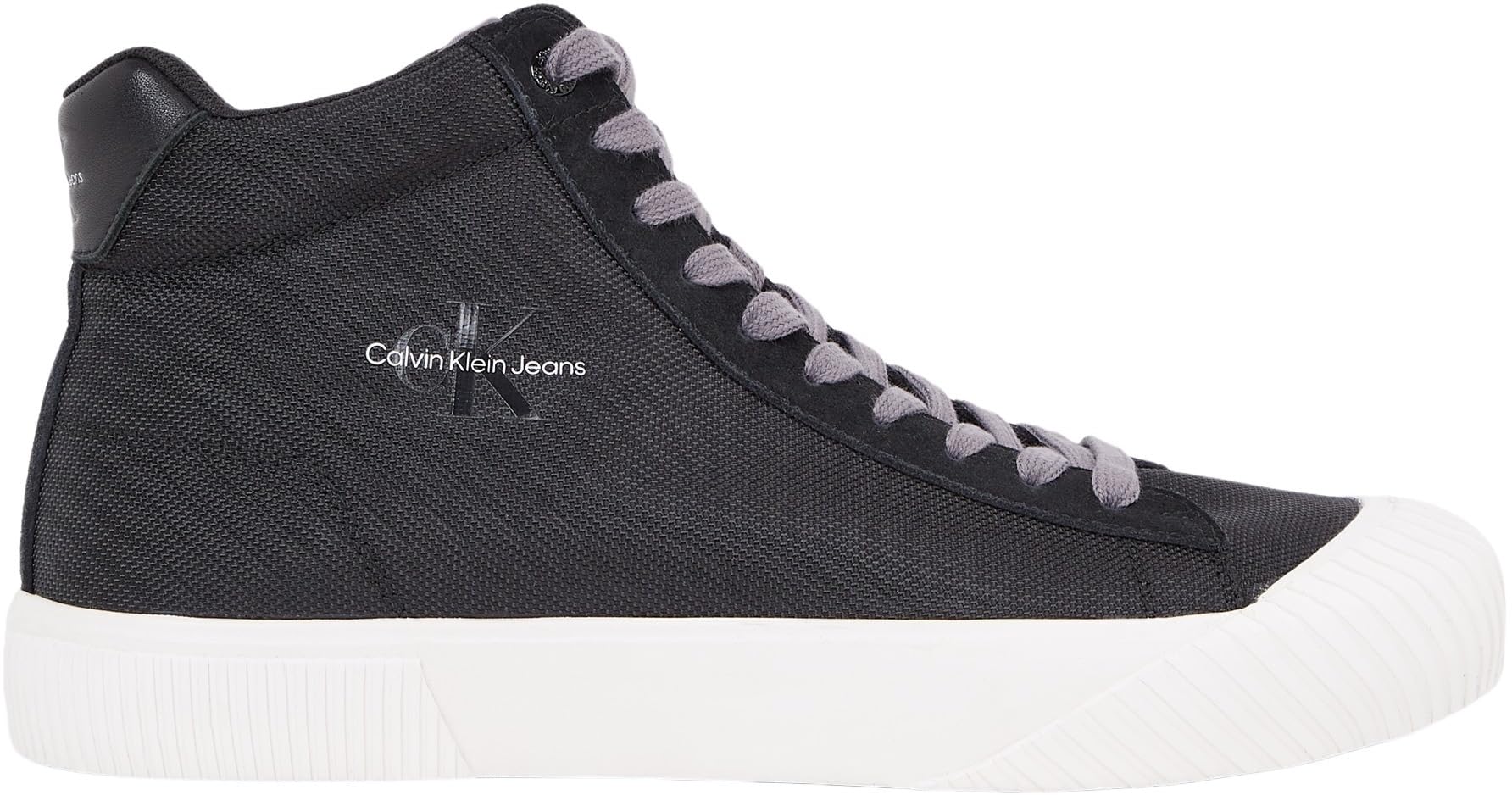 Calvin Klein Jeans Herren Vulcanized Sneaker Skater Schuhe, Schwarz (Black/Bright White), 43 – Ansicht 2