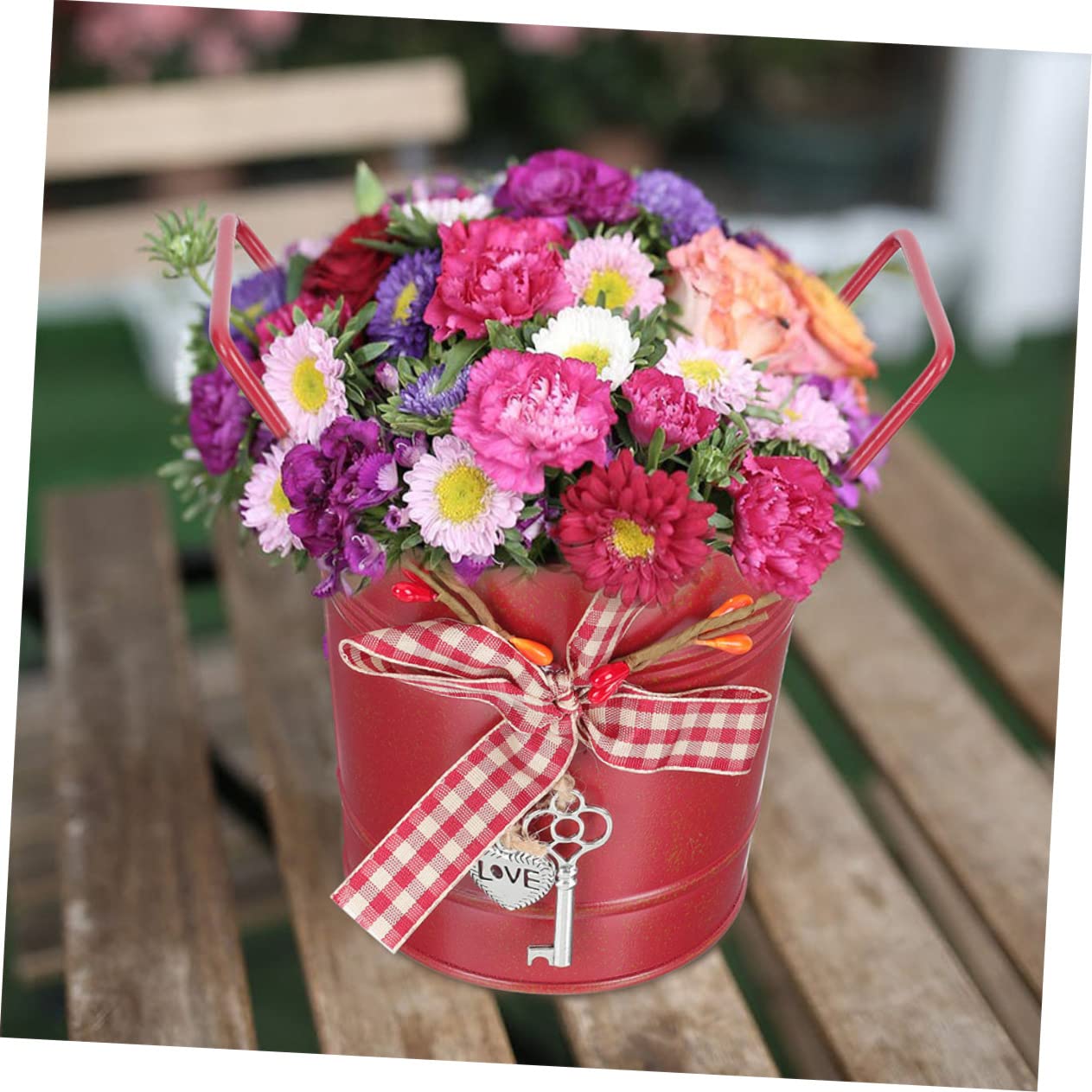 EPGardening Lot De 2 Pots De Fleurs Bleus Rétro En Céramique