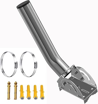 Antenna Mount, 11 Adjustable J Pole Mounting Bracket Kit for Outdoor Wireless Bridge, CPE, Access Point, Weather Station, WiFi Extender, TV Antenna, Wall or Pole Mounted Outdoor Antenna Pole Mount