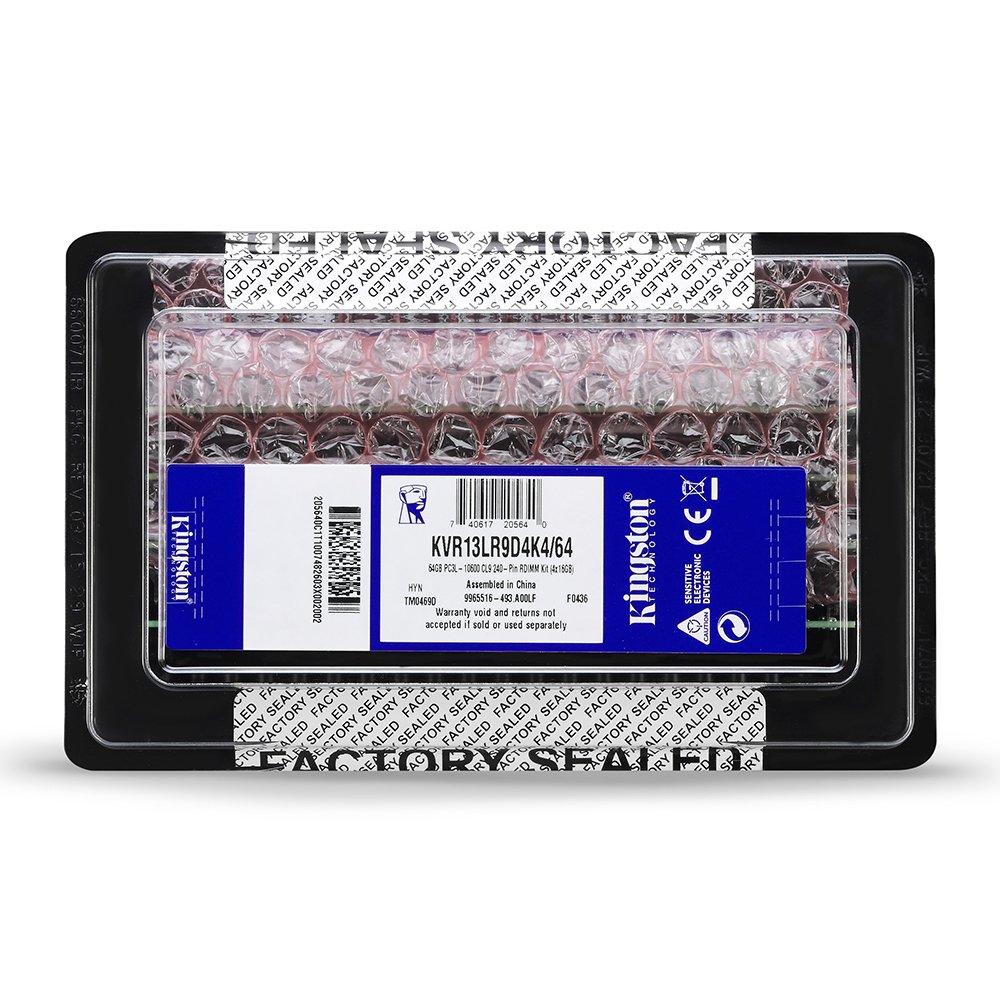 Kingston Technology ValueRAM 4GB 1333MHz DDR3L ECC CL9 DIMM SR X8 1.35V With TS Elpida F Desktop Memory KVR13LE9S8/4EF At - View #2