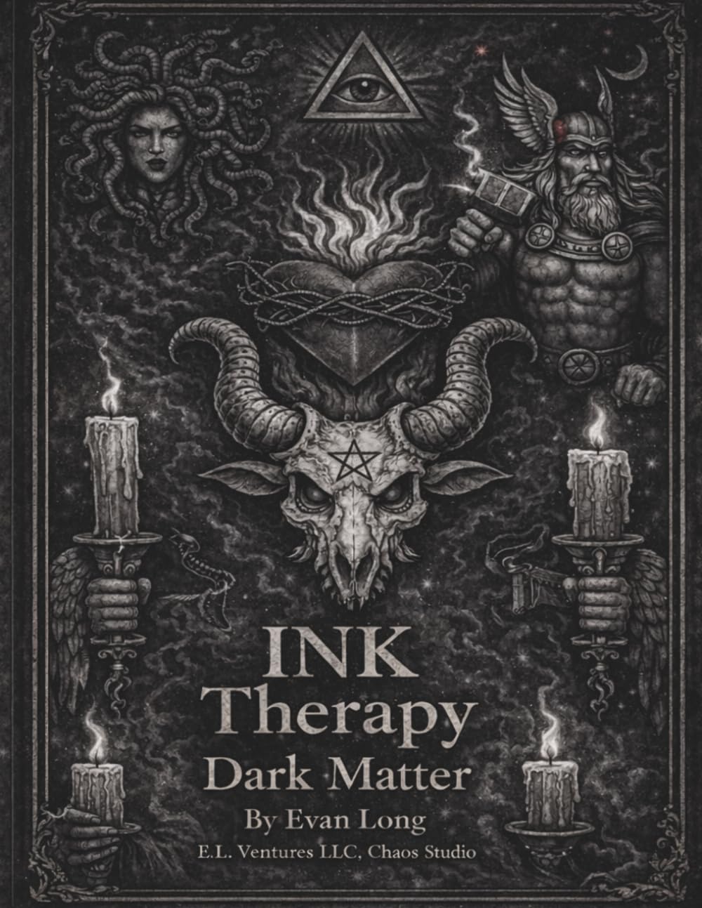 Ink Therapy: Dark Matter: A Dark Tattoo Coloring Experience