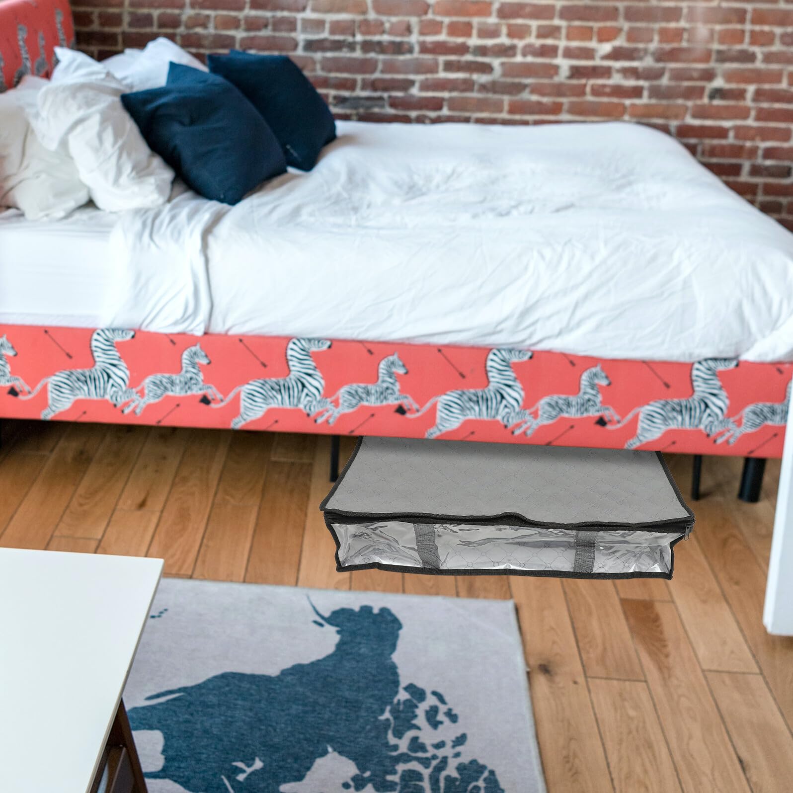 Gatuida Contenitore Portaoggetti Sotto Letto in Non Organizer Pieghevole per Trapunte Coperte e Vestiti Maniglie e Design Traspirante