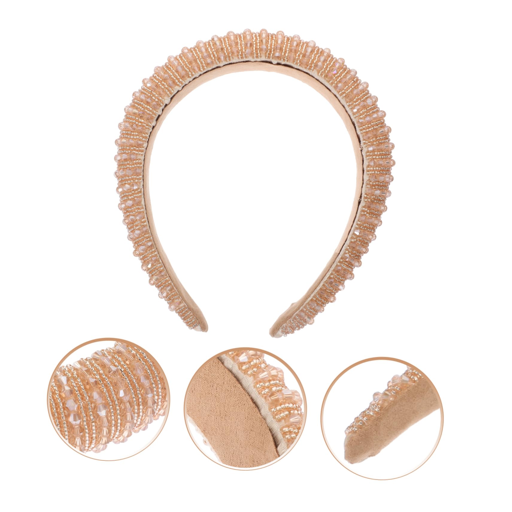 Didiseaon 3 Diademas Trenzadas A Mano Diadema Marrón Decoración De Banda Para El Pelo Gruesa Decoración Del Pelo Banda Para La Cabeza Con Cuentas Hinchada s