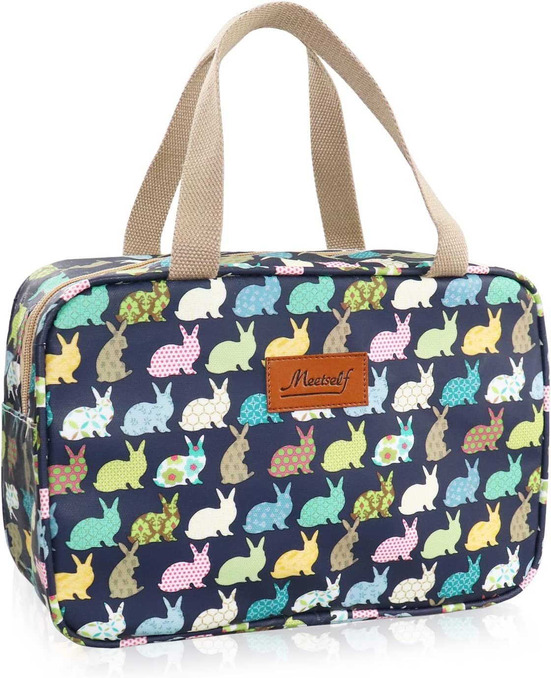 A-QMZL Neceser Mujeres Neceser de Viaje Bolsa de Lavar Bolsa de Cosméticos Grande Bolsas de Tocador Señoras Bolsas de Aseo Organizador Impermeable Bolso de Lavado Maquillaje para niñas (Conejo)