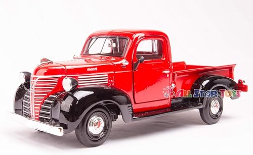 Miniatura 2 de Motormax 73278AC-RD 1 24 WB - Clásicos americanos - 1941 Plymouth Pickup (Negro), Rojo