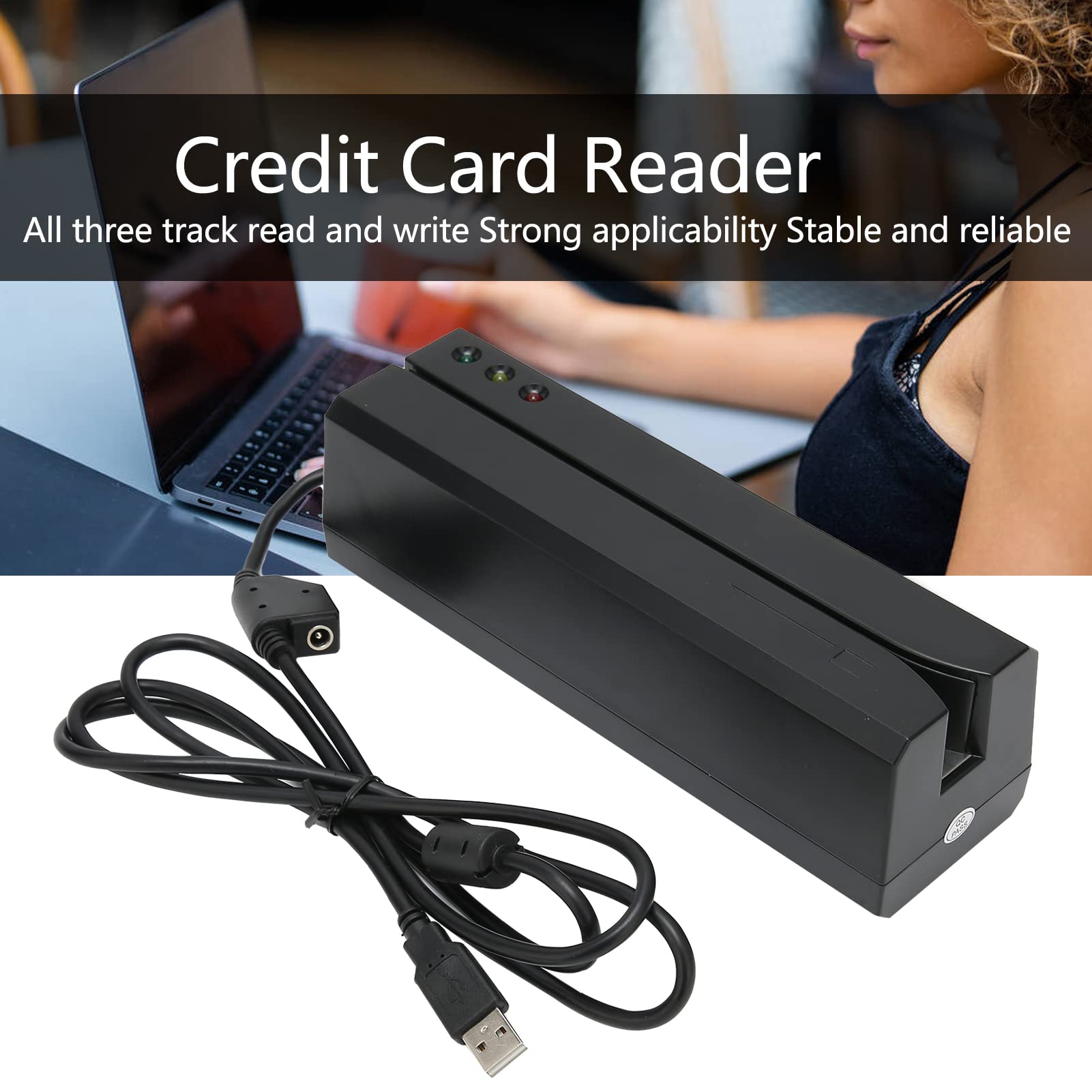 Swipe Magnetischer Kreditkartenleser, High Low IS0 AAMVA Dia Stabiler High Durability Card Swiper für (EU)