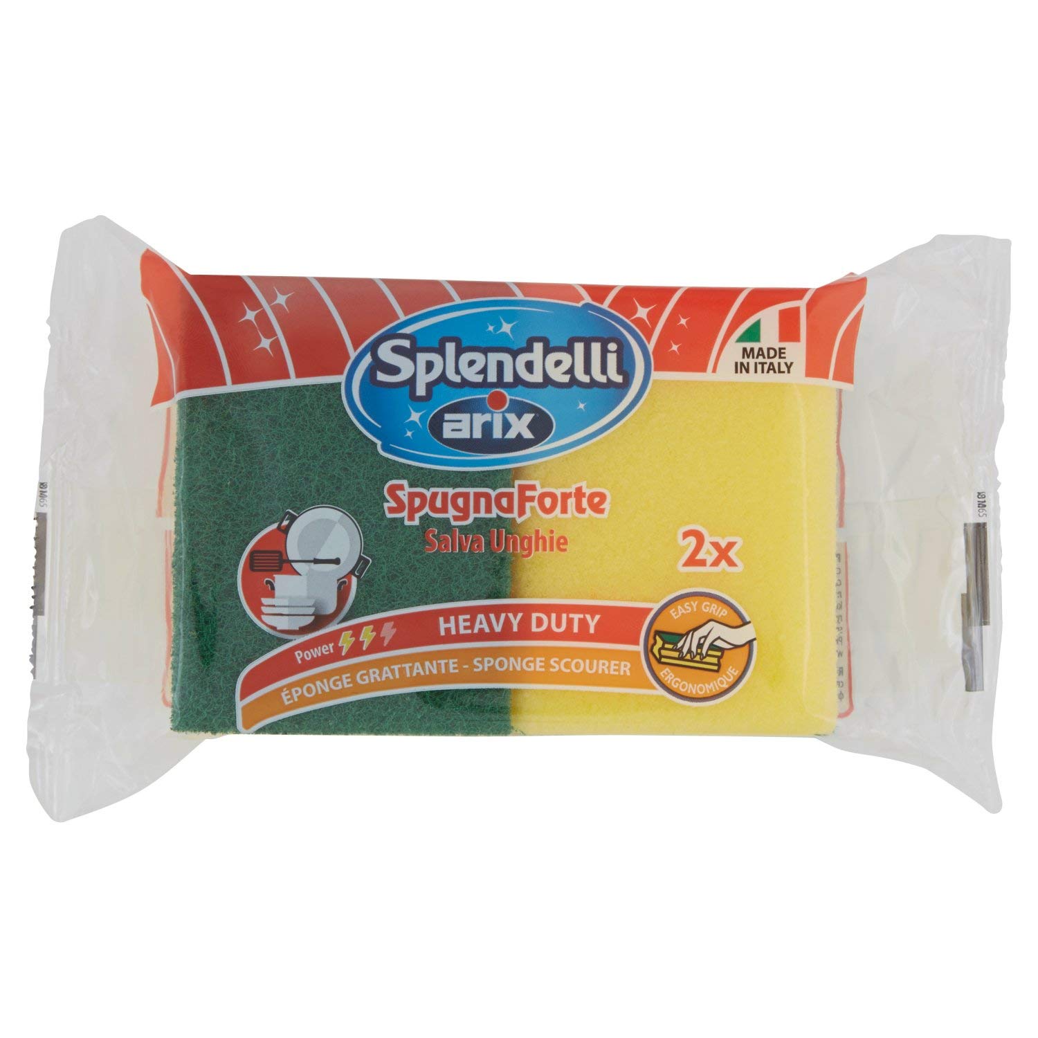 ArixSYNTH.SPONGE SCOURER GRIP 2PC: Heavy-Duty Cleaning Companion