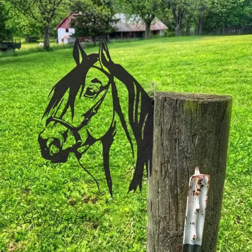 Bpetga Animal-Themed Garden Lawn Sign Decoration For Yard And Patio R Farmhouse Outdoor Décor (Horse)