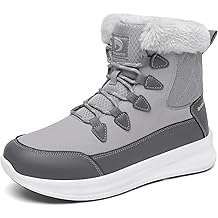 Womens Winter Snow Boots Warm Fur Lined Ankle Shoes Water Resistant Booties Non Slip Sole