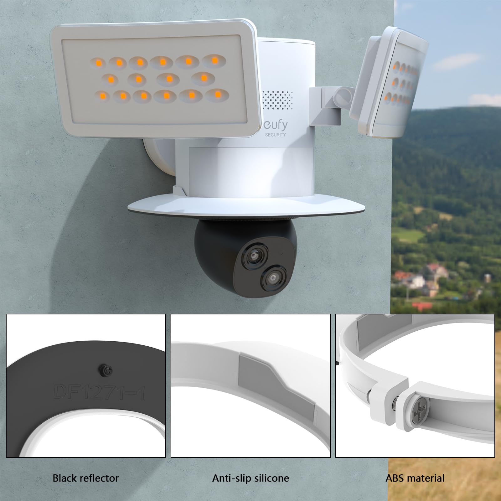 Osłona przeciwdeszczowa do eufy Security Floodlight Camera E340, osłona przeciwsłoneczna, akcesoria do kamery E340, chroni Twój Floodlight CameraE340 przed deszczem, promieniowaniem UV, kurzem