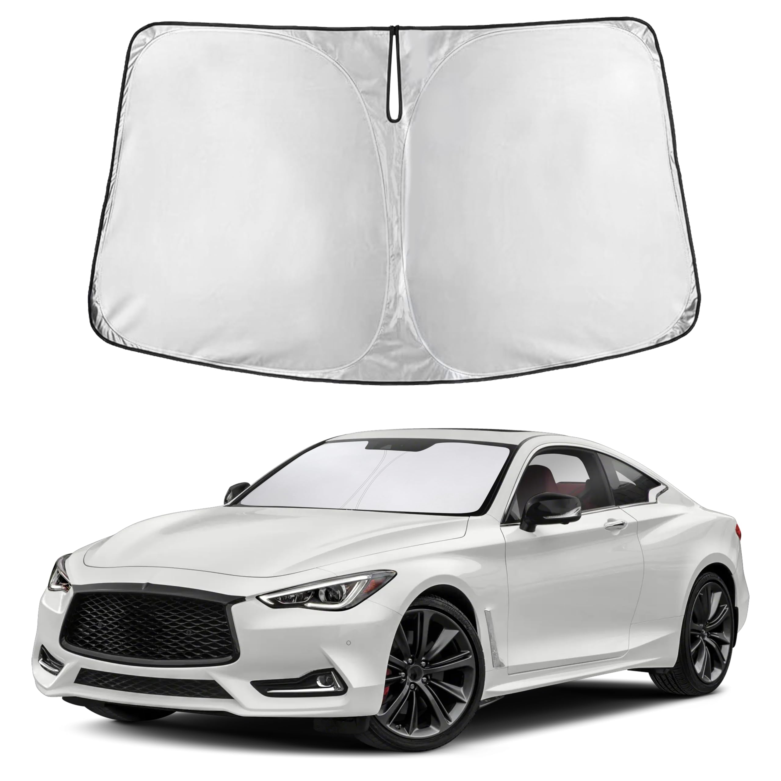 EcoNour Windshield Sunshade Compatible for Infiniti Q60 Coupe 2017-2022