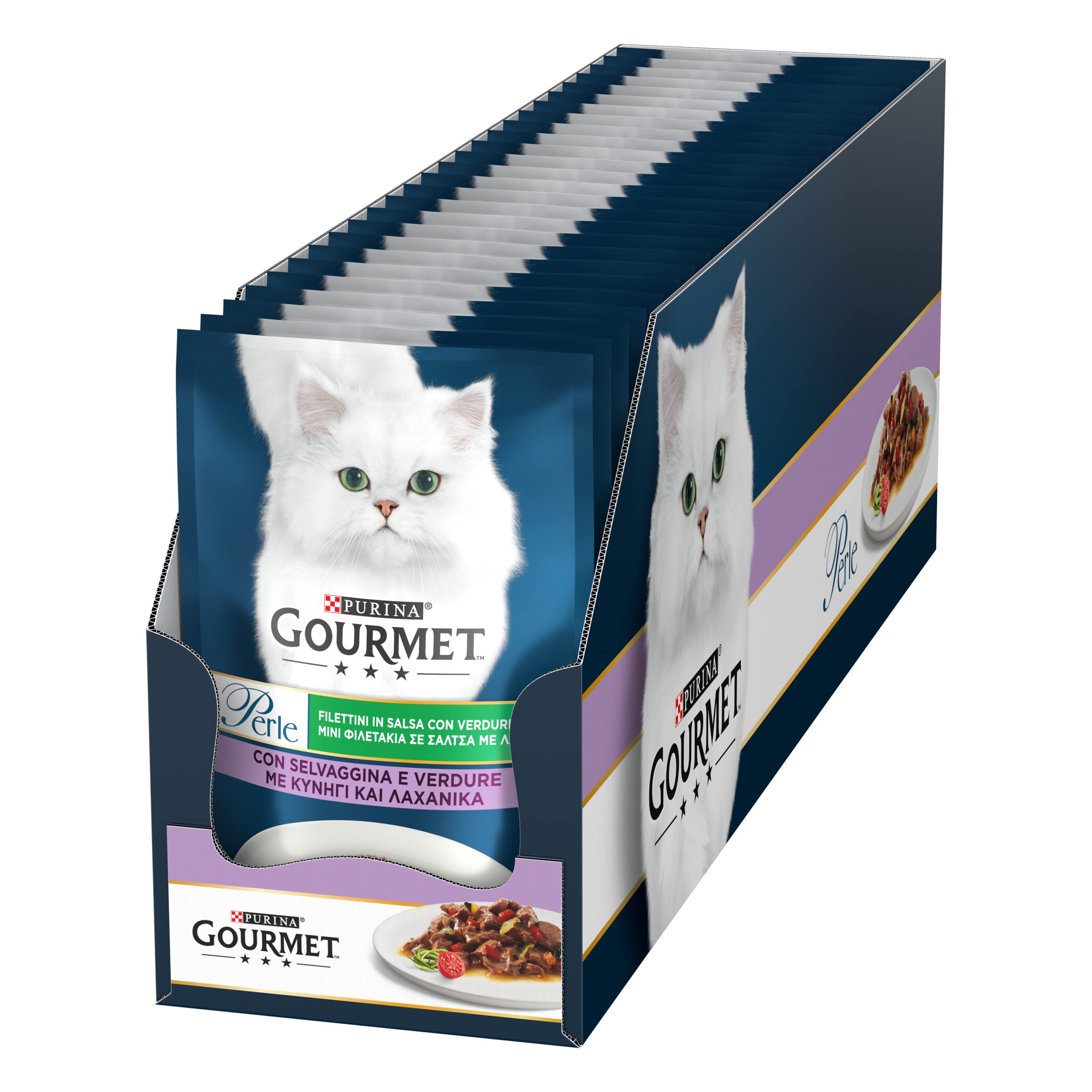 Gourmet Perle Karma dla Kotów, Dziczyzna/Warzywa, 26 x 85 g