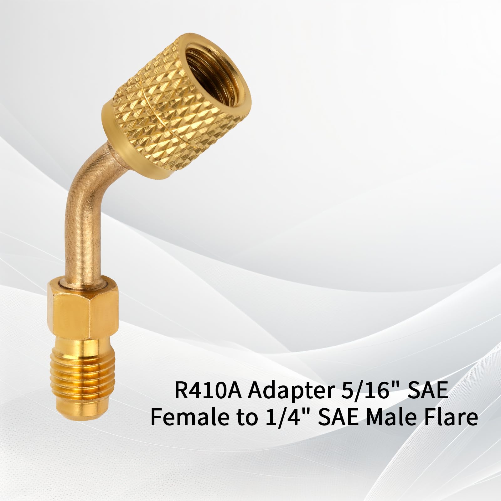4 Set Adattatori in Ottone Refrigerante, Adattatore R32 R454B e R410A Raccordi con Filettatura Femmina da 1/4" a Filettatura Maschio da 1/4" per Sistemi HVAC Serbatoi Refrigerante e Unità Mini Split