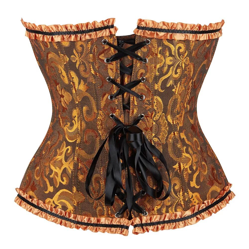 Josamogre Corset Bustier Jupe Femme Robe Dentelle Fleurs Gothique Lingerie Costume Drsss Serre Taille