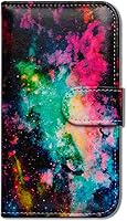 Vista 6 de Funda para Samsung Galaxy Note 20 Ultra 5G, colorido universo cielo, funda de piel con tapa para teléfono con ranura para tarjeta, soporte