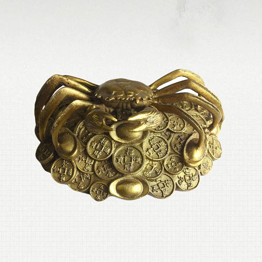 Amazon.co.jp: お金の蟹 カニ 風水グッズ お守り 縁起物 金運 財運