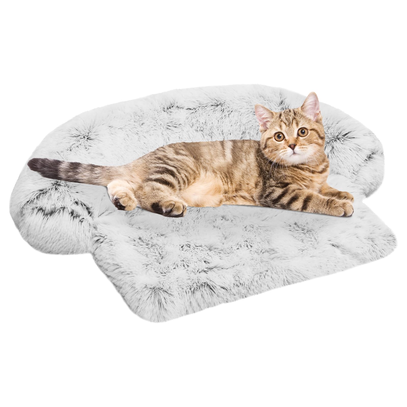 Calming Dog Bed Fluffy Plush Dog Mat for Furniture Protector with Removable Washable Cover for Large Medium Small Dogs and Cats (XS (31"x23.5"x5"),