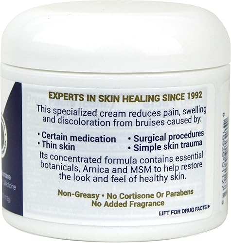 Miniatura 5 de TriDerma Bruise Defense Healing Cream for Those Who Bruise Easily, Rids Discoloration and Bruising with Arnica, AP4 Aloe and MSM, 4.2 oz