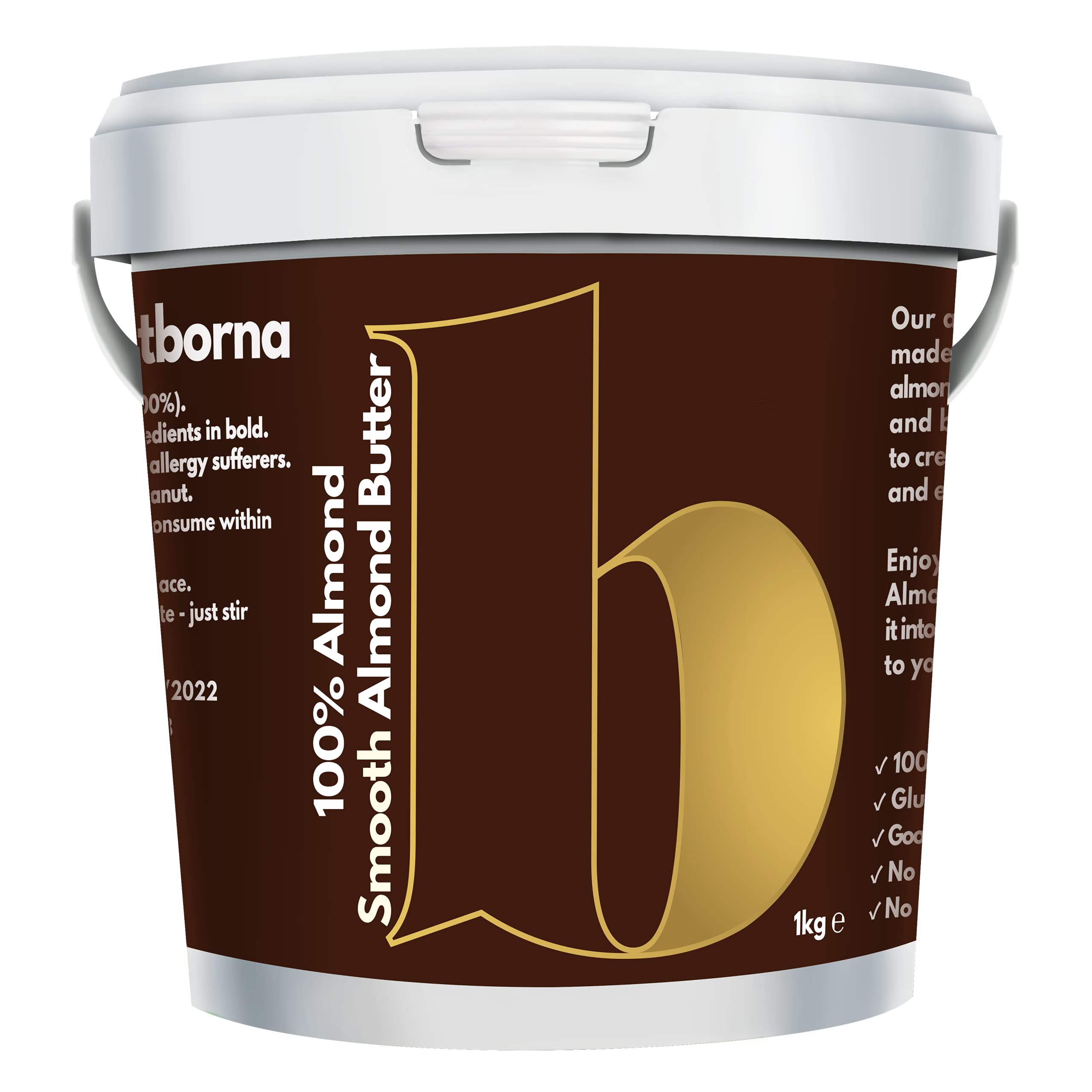 Borna Foods 100% Pure Smooth Almond Butter, 1kg