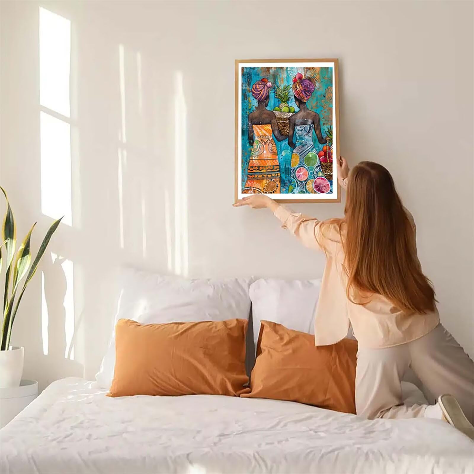 Donna Africana Diamond Painting Adulti 60x80cm, 5D Diamond Painting 7-8091