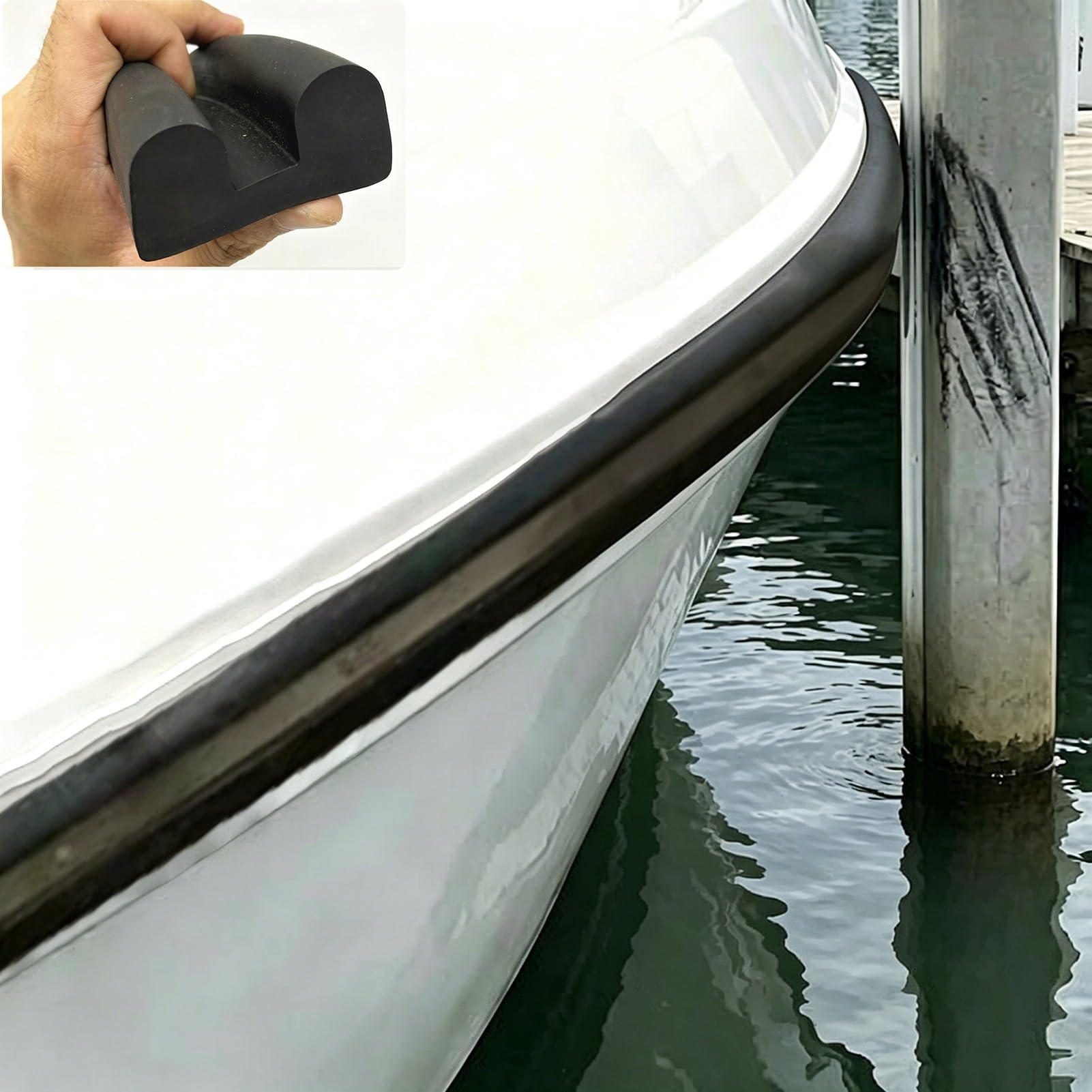 Insert de rail de frottement bateau caoutchouc souple bordure pare-chocs protection coque