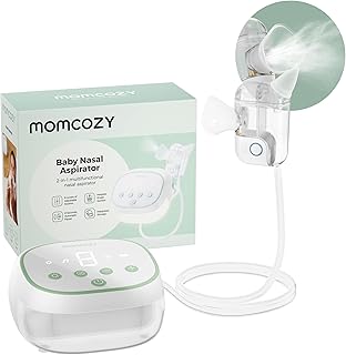 Momcozy BreezyClear Pro™: Max Suction 75 kPa Hospital-Grade Electric Aspirator with 9 Levels and Soothing Features