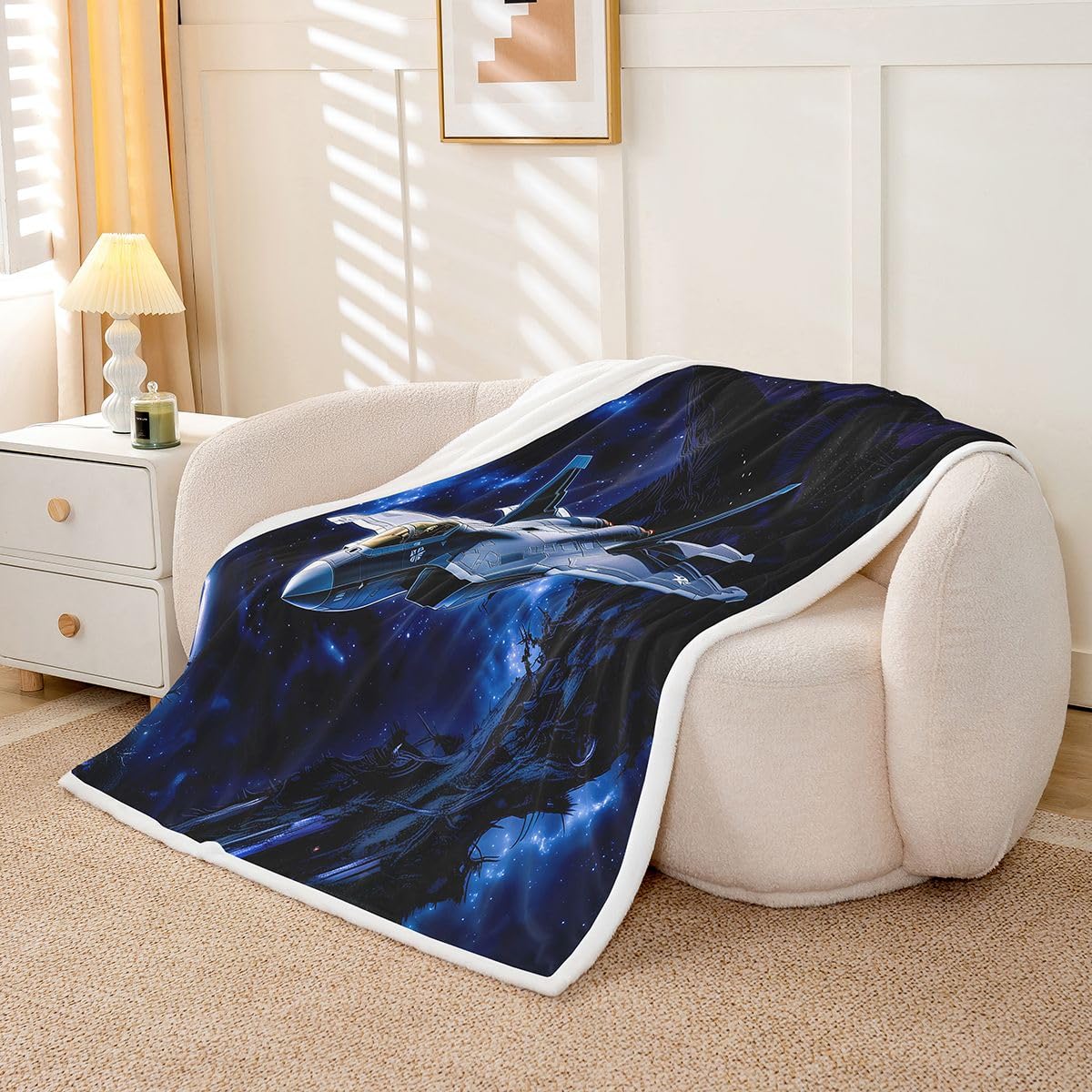 Couverture Polaire Espace Homewish Fini les Nuits Fraîches dans le Lit