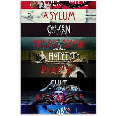 Amazon Com Lrio American Horror Story All Seasons Horror Movie 001 Canvas Art Poster And Wall Art Picture Print Modern Family Bedroom Decor Posters 08x12inch 20x30cm Home Kitchen