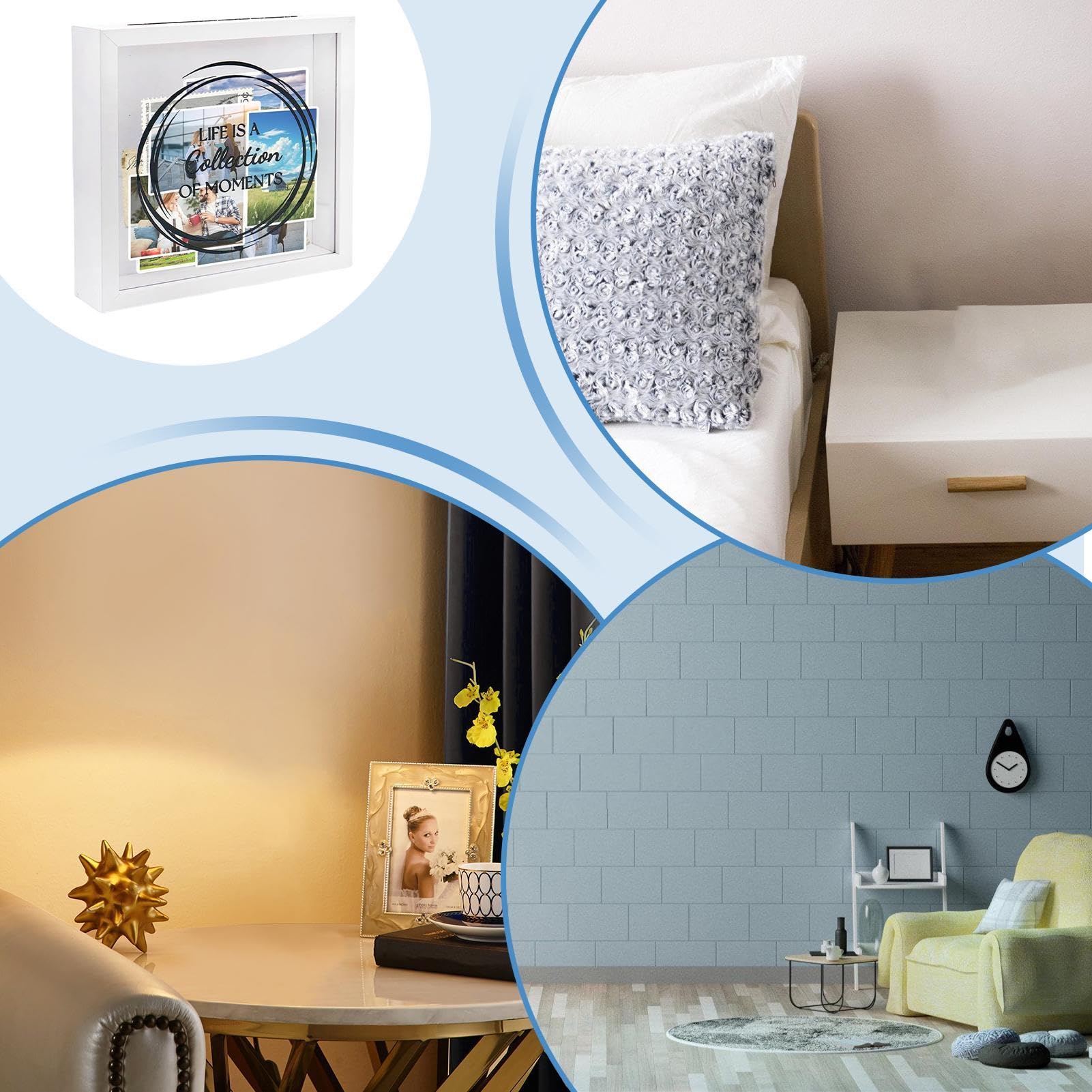 Memories Frame Boxes - Travel Memories Box Houten Frame, Travel Tickets Box Travel Collectie Box | Reiskaartframe, Top Laden Schaduw Keepsake Reisdoos voor Ansichtkaarten Reisfoto's
