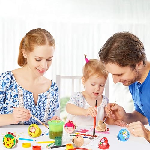 Miniatura 6 de Instrumento de percusión de madera Castañuelas de dedo 12 castañuelas de madera Instrumento musical creativo para niños Juguete de percusión (color