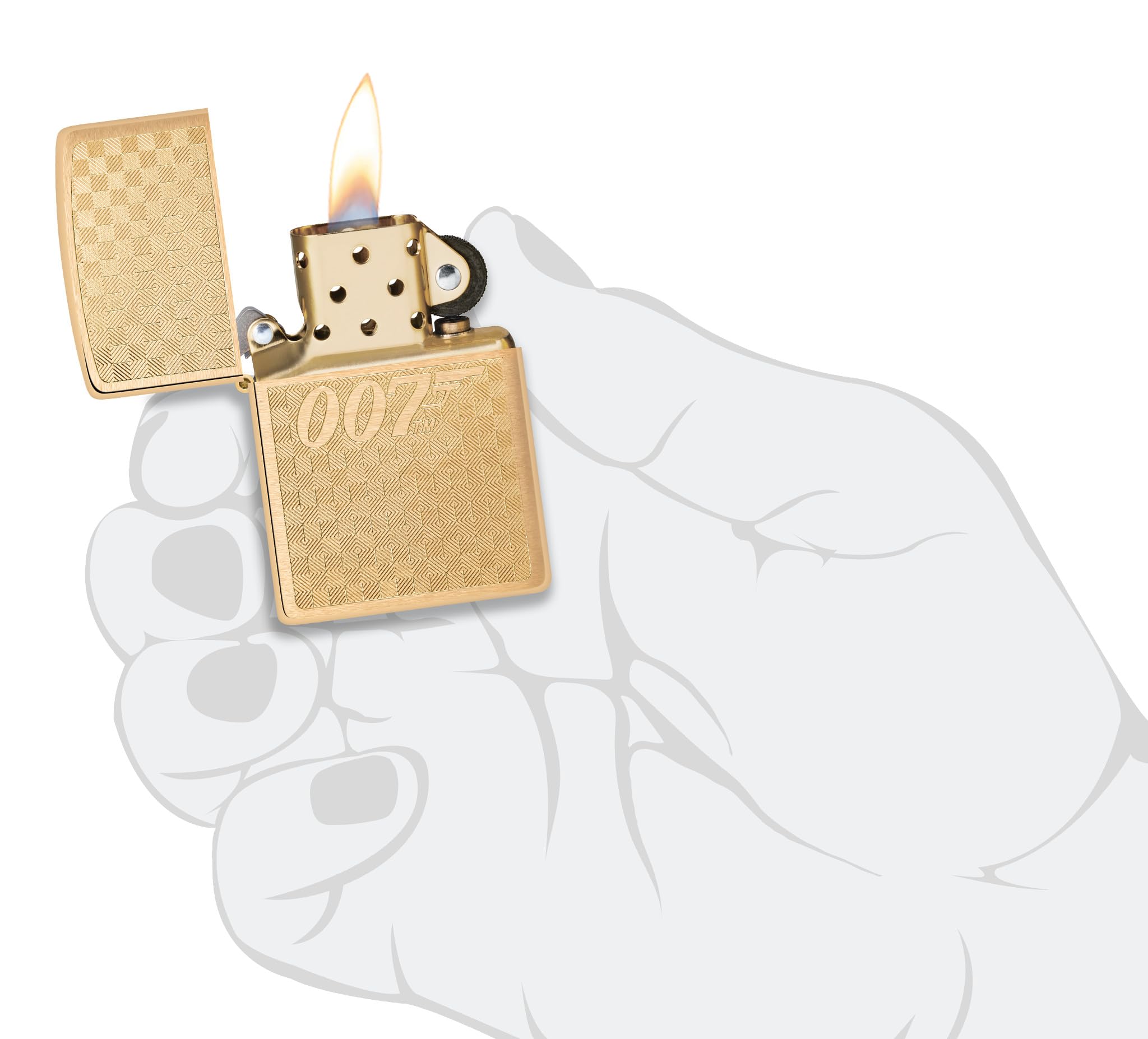 Encendedor Zippo James Bond Gold Coleccionable Unisex Oro