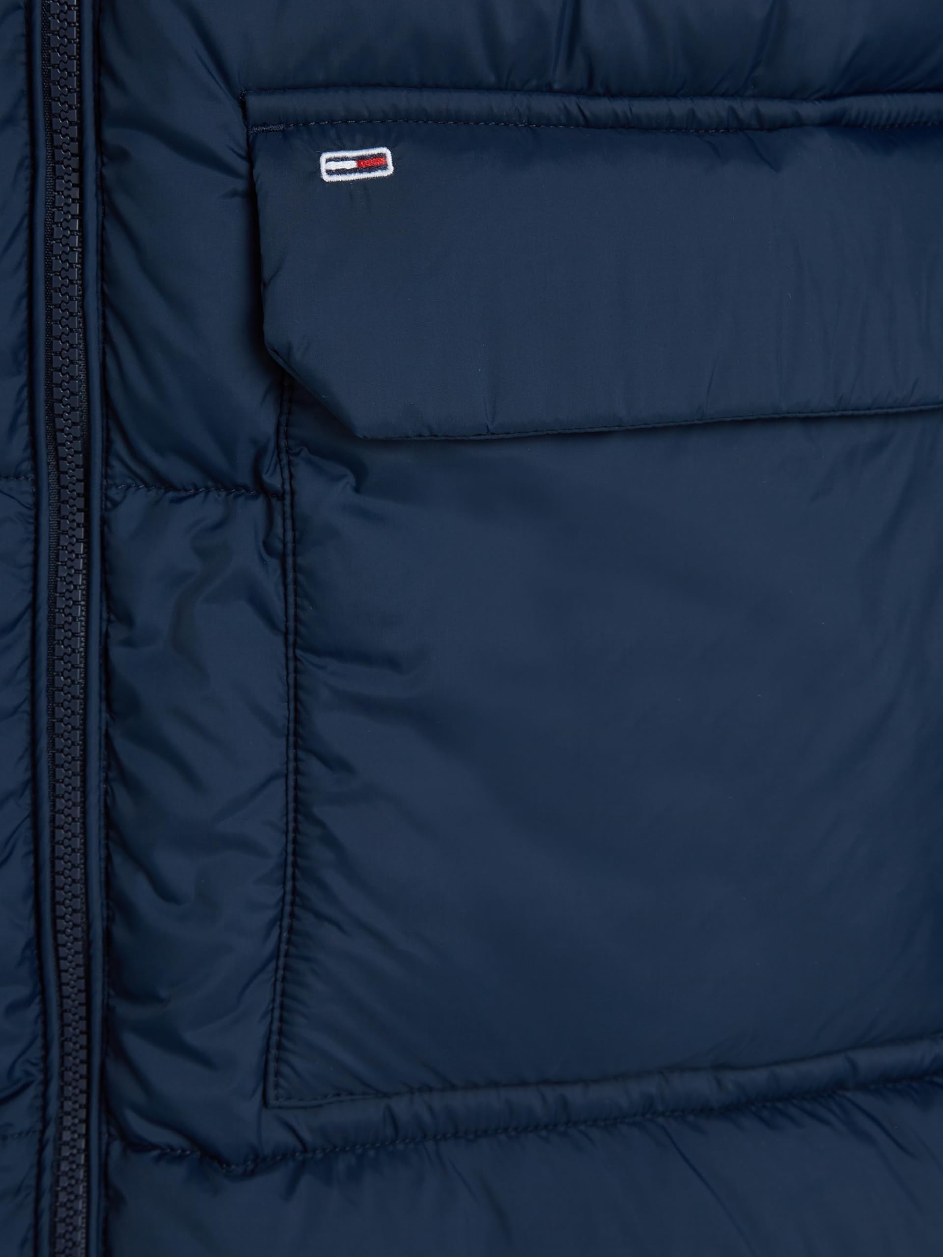 Tommy Jeans Damska kurtka puchowa TJW MIDI ASPEN PUFFER DW0DW18842, niebieska (Dark Night Navy), L, Niebieski (Dark Night Navy), L