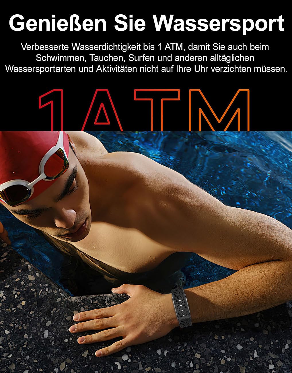 Newgen Medicals Smart Band: Smartes Fitnesstracker-Armband mit App, 150 mAh, bis 20 Tage, IP68 (Fitnesstracker ohne Display, Schrittzähler Armband unauffällig, Gadget)