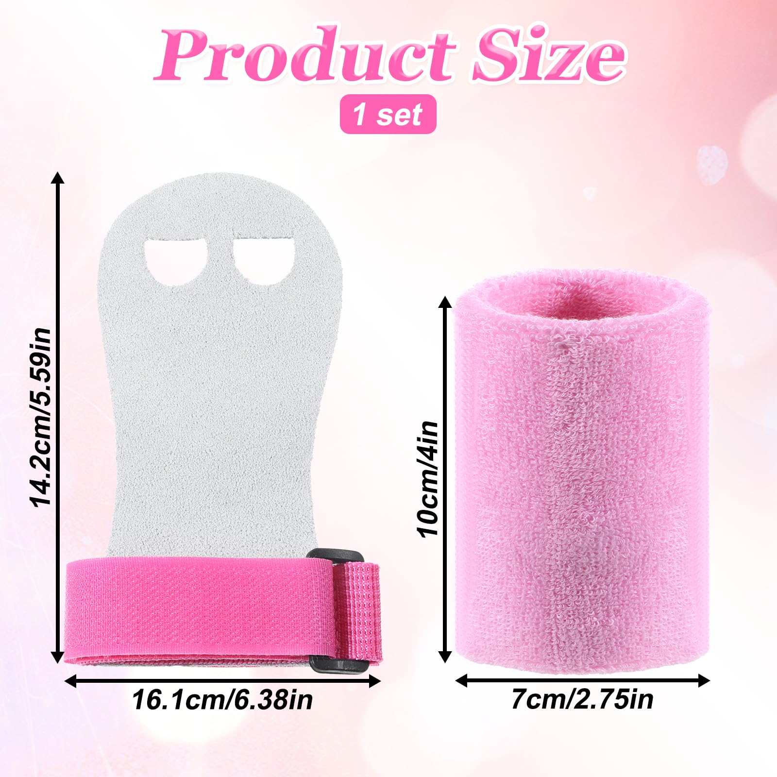 Ensemble de poignées et bandeaux de gymnastique pour filles - Gants, protection paume, support poignet