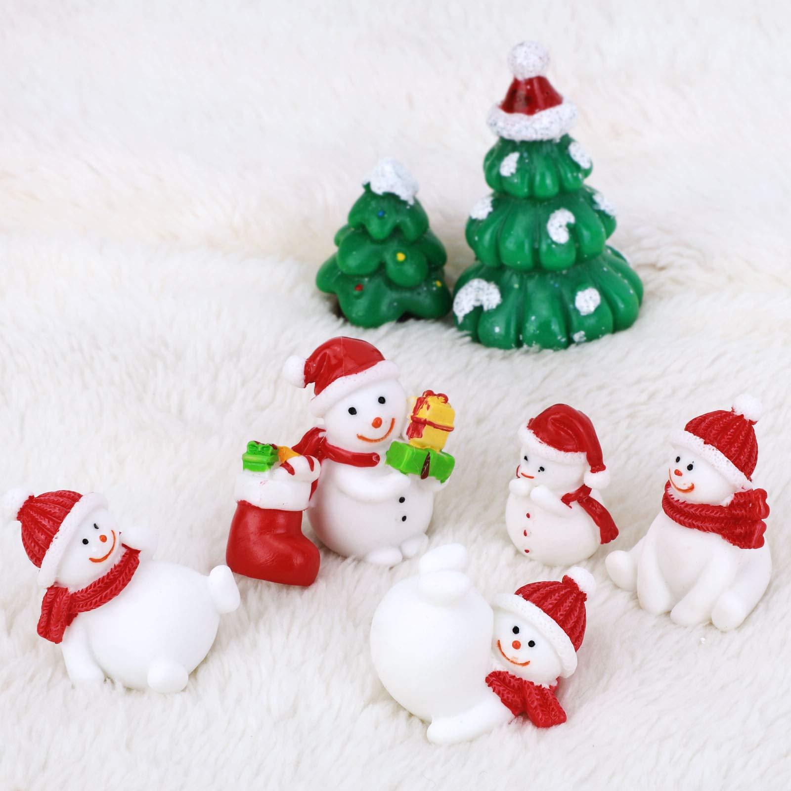 40 pezzi di decorazioni natalizie in miniatura: mini scatole regalo in