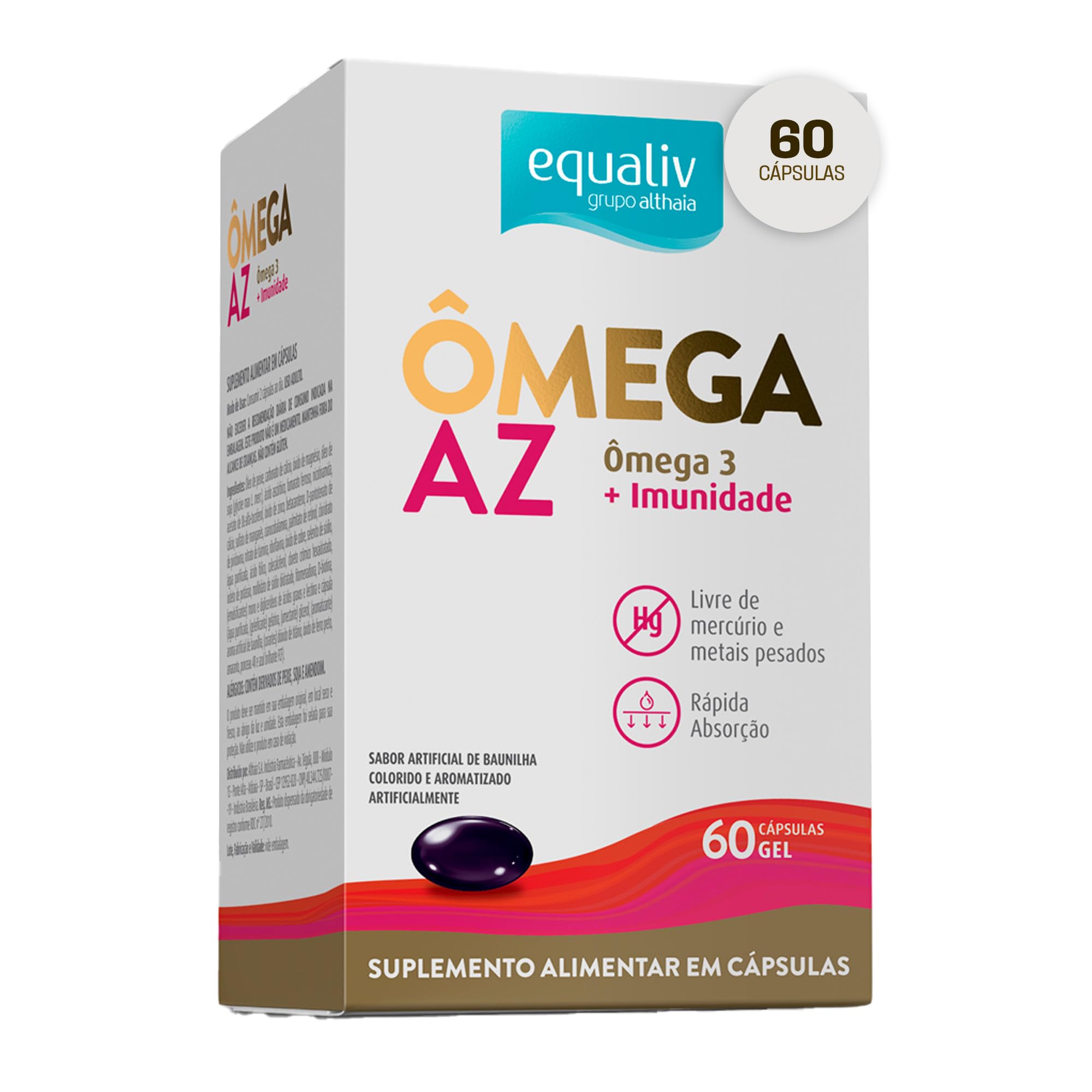 EQUALIV - Ômega Nutri A-Z - Suplemento Multivitamínico com Ômega 3