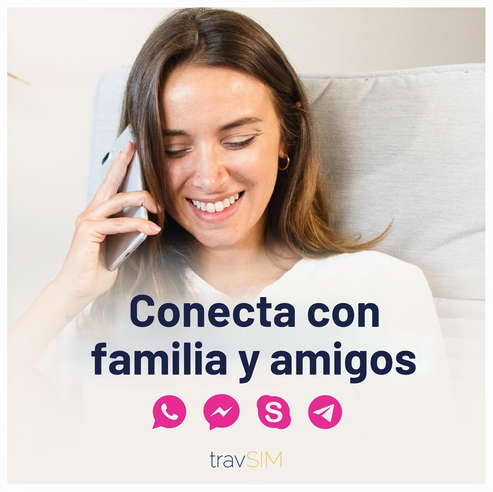 travSIM Tarjeta SIM de Estados Unidos, Canadá México | Red T-Mobile | Datos de 50 GB para EE. UU., 5 GB para Canadá y México | Llamadas y Mensajes de Texto Nacionales ilimitados | Tarjeta SIM de