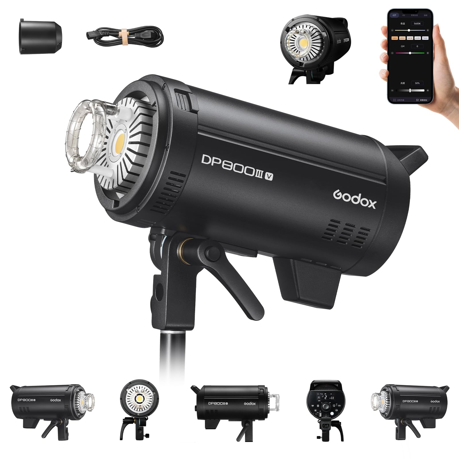 Amazon.com : Godox DP800III-V Upgraded Studio Flash Light 800Ws