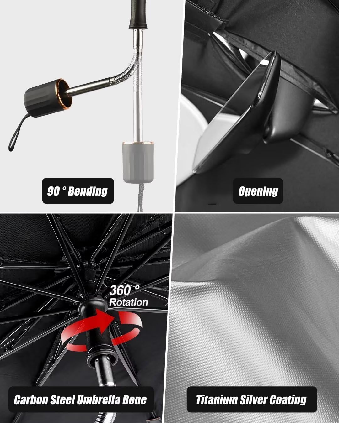 Parasole per parabrezza compatto e sportivo, protezione UV, Protezione solare e isolamento. Per Mazda 3 2015-2024