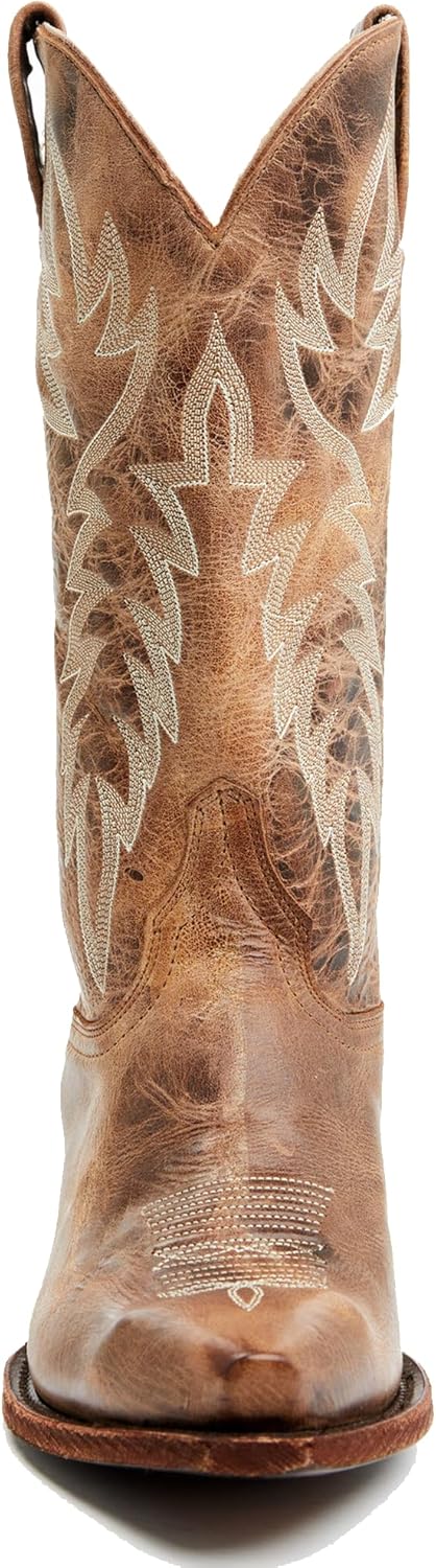 STALOV Cowboy Boots for Women Embroidered Chunky Heel Mid Calf Pointed Toe Pull On Western Fashion Cowgirl Boot - Image 5