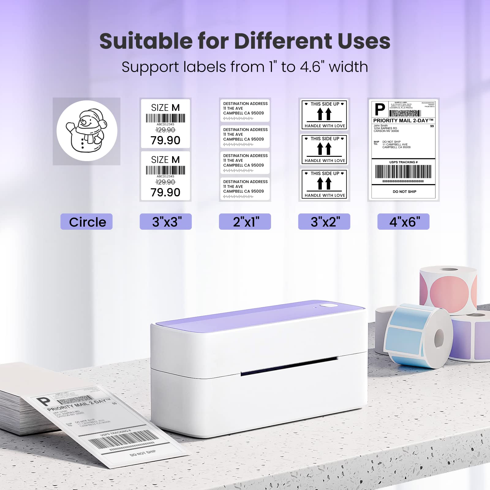 Snapklik Omezizy Bluetooth Thermal Label Printer 241bt Wireless