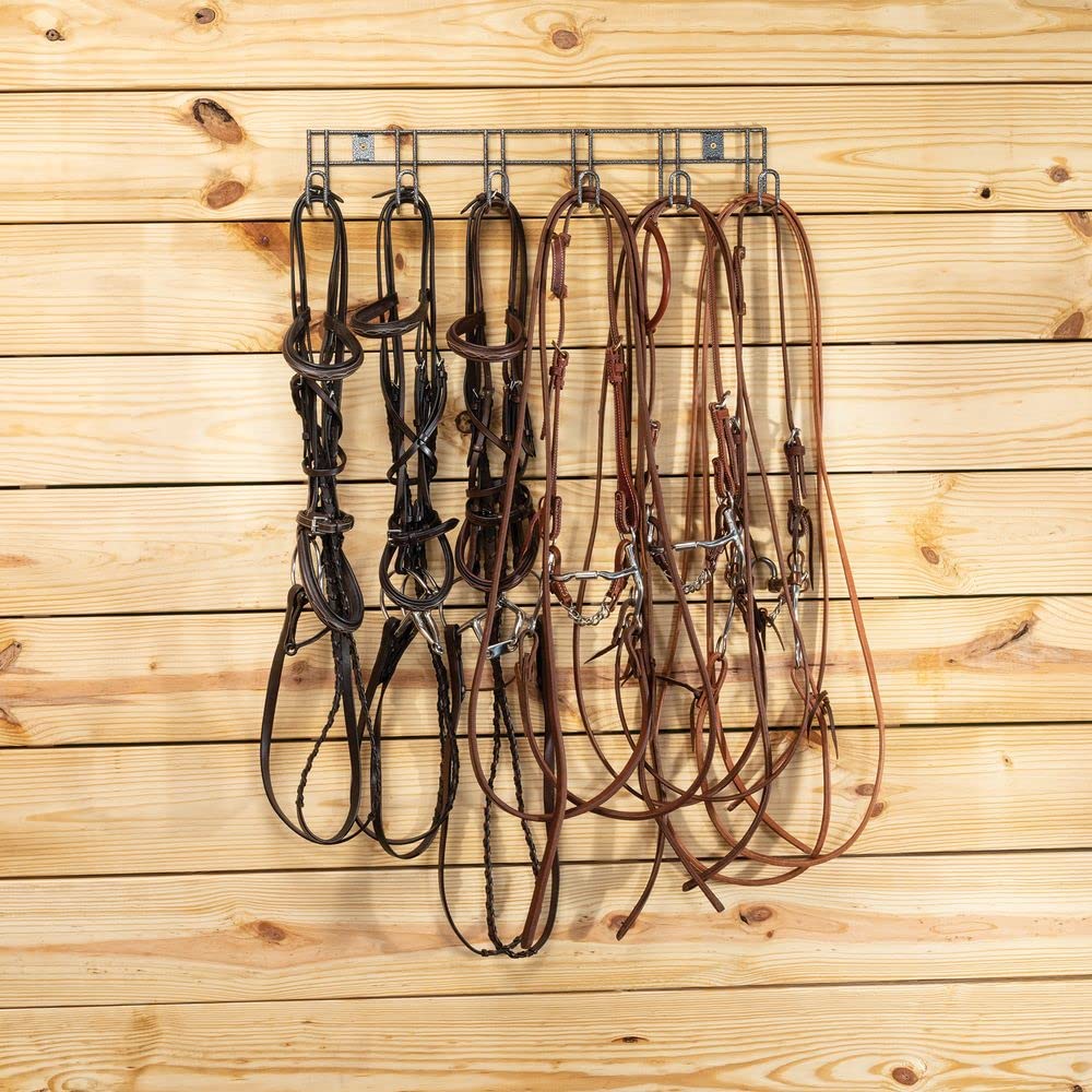 Horse Tack Storage Organizer 8 Hook Steel Rack Easy-Up 8 Hook Tack Rack ...