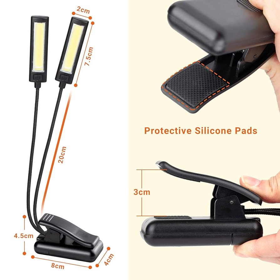 Dilwe Music Stand Light Clip, 9 LED Clip-on Light Music Stand Light Portable Flexible Bedroom