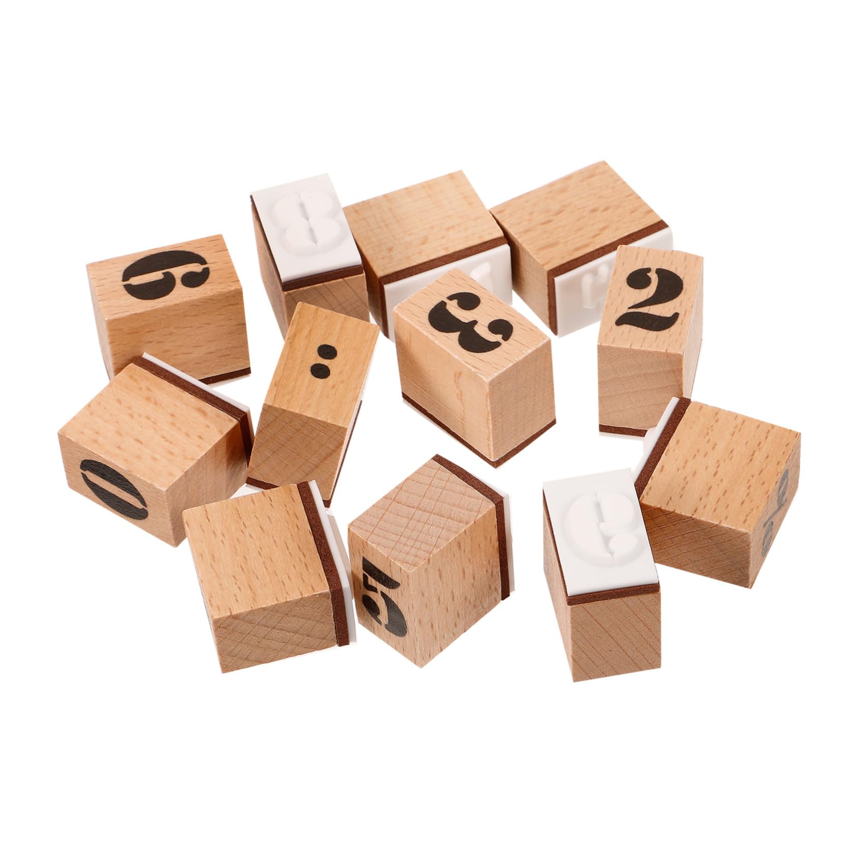 VILLCASE 5 Sätze Hölzernes Siegel Retro-holzstempel Bastelstempel Handgefertigte Holzstempel Stempel Für Das Handwerk Diy-stempel Aus Holz Handwerk Stempel Scrapbook-versorgung Diy Zubehör